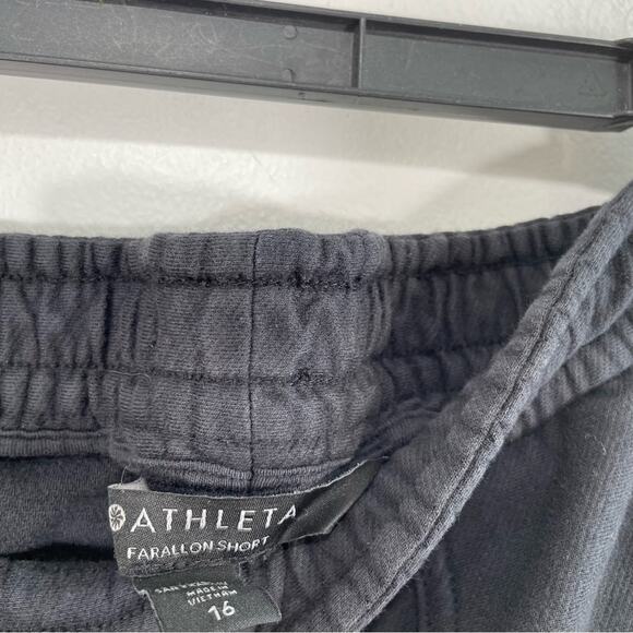 Athleta Farallon Black Mid Rise Drawstring Waist Organic Cotton Shorts 16 - Picture 7 of 14